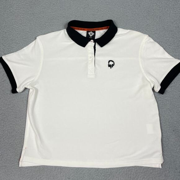 Outdoor Afro X REI Co-Op Womens Size XS White Short Sleeve Polo Shirt - Picture 1 of 11
